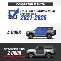 for Bronco Running Boards 4 Doors 2021-2026 Side Steps