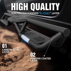 for 2024 Jeep Wrangler Running Boards Compatible with 2018-2025 Jeep Wrangler JL JLU Unlimited 4 Doors | Yzona