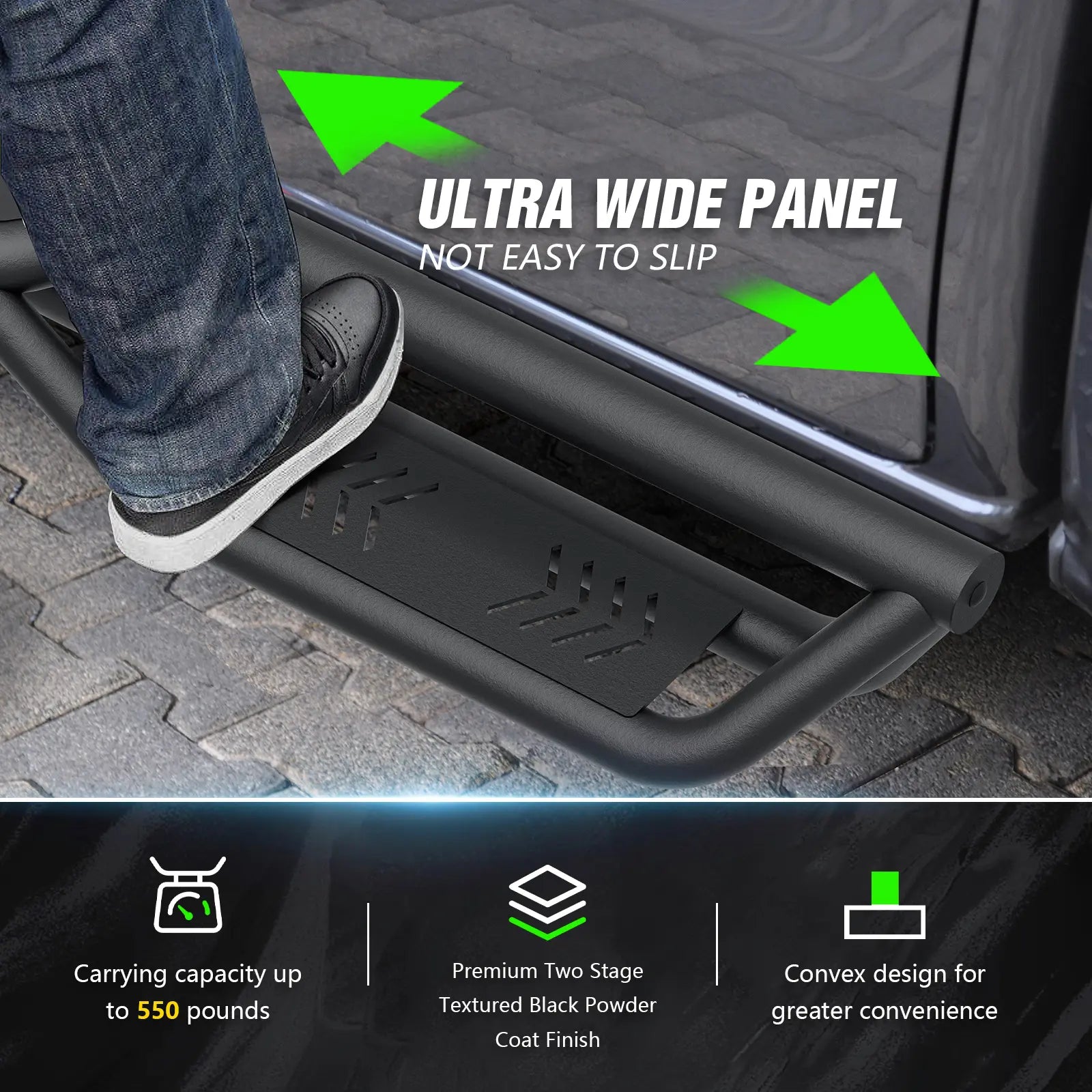 for 2024 Jeep Wrangler Running Boards Compatible with 2018-2025 Jeep Wrangler JL JLU Unlimited 4 Doors | Yzona