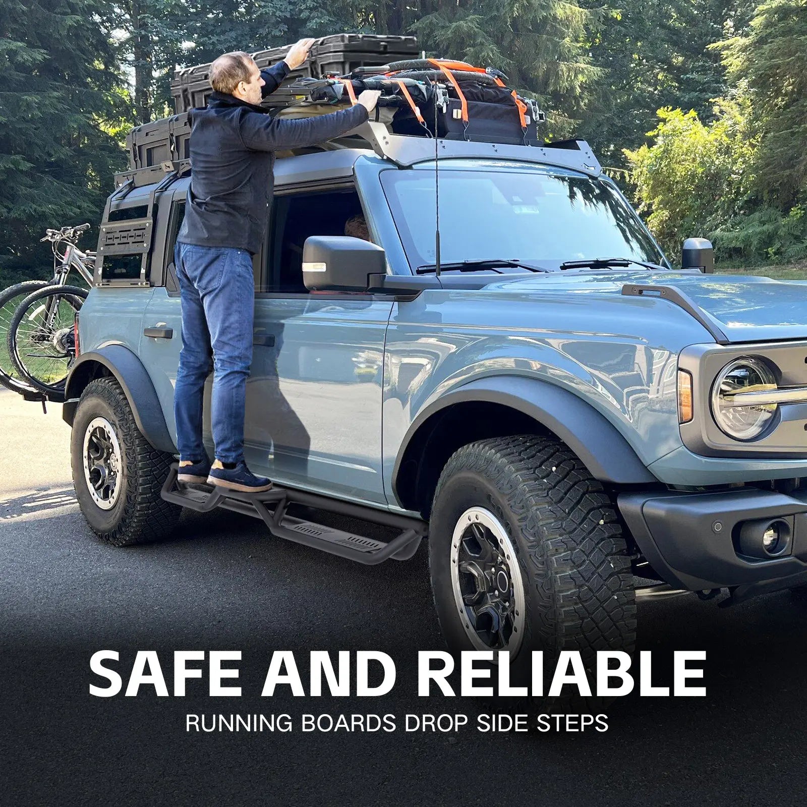 for 2024 Ford Bronco Running Boards Compatible with 2021-2025 Ford Bronco 4 Doors | Yzona - Yzona