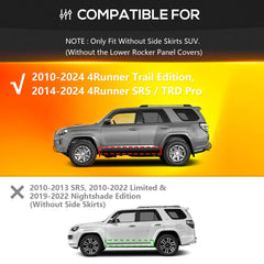 Yzona Running Boards for 2014-2025 4-Runner SR5 / TRD Pro
