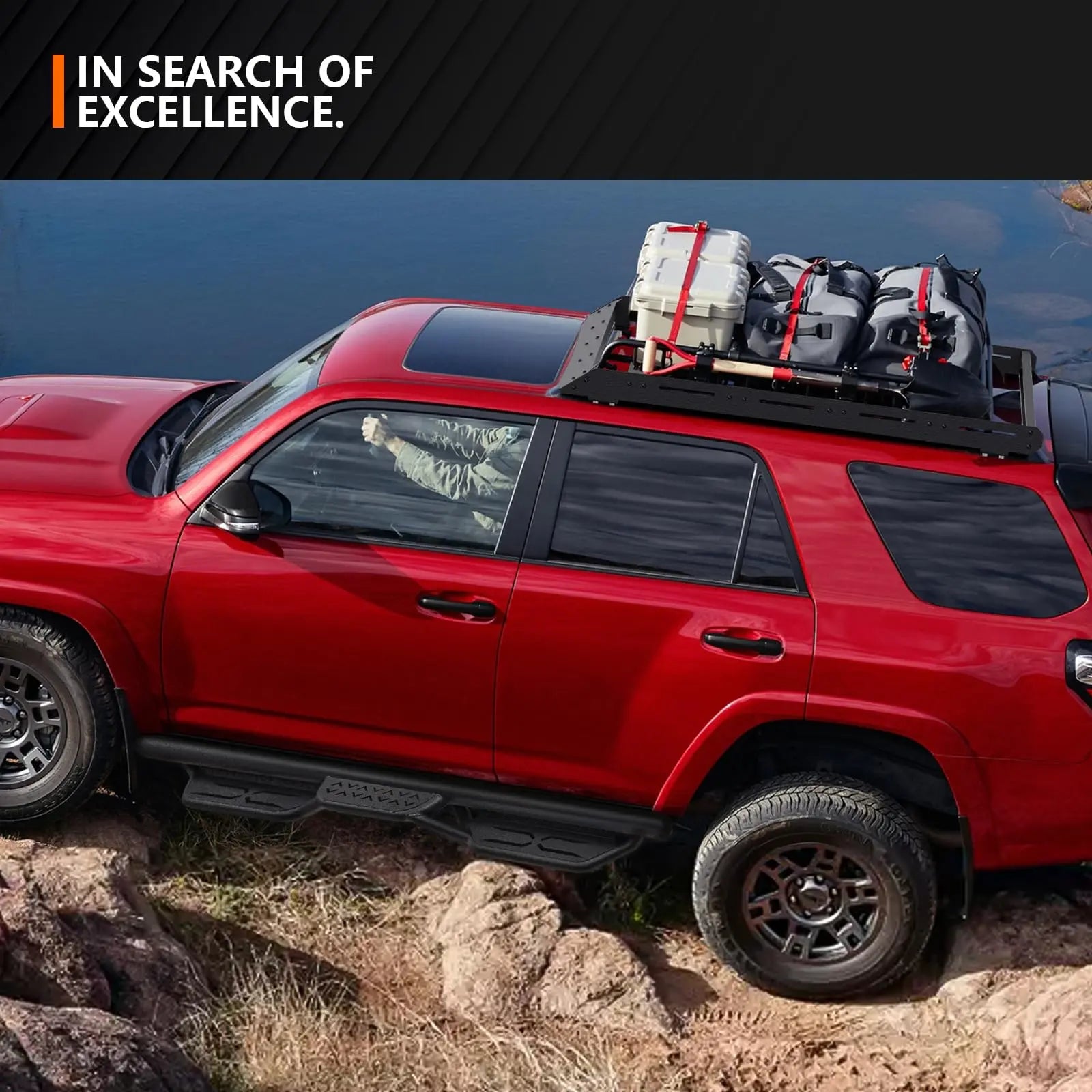 Yzona Running Boards for 2014-2025 4-Runner SR5 / TRD Pro