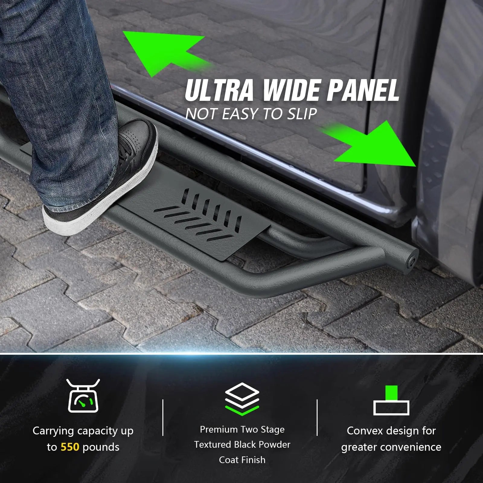 Single Running Boards for 2021-2026 Ford Bronco 2 Doors