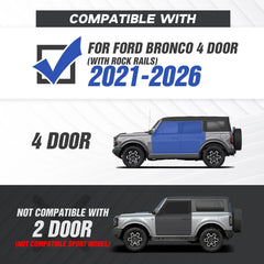 Ford Bronco Single Side Steps Compatible for 2021-2026 4 Doors