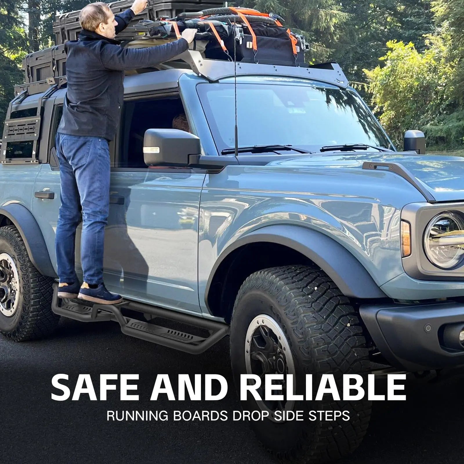 Heavy Duty Running Boards for 2021-2026 Ford Bronco 4 Doors