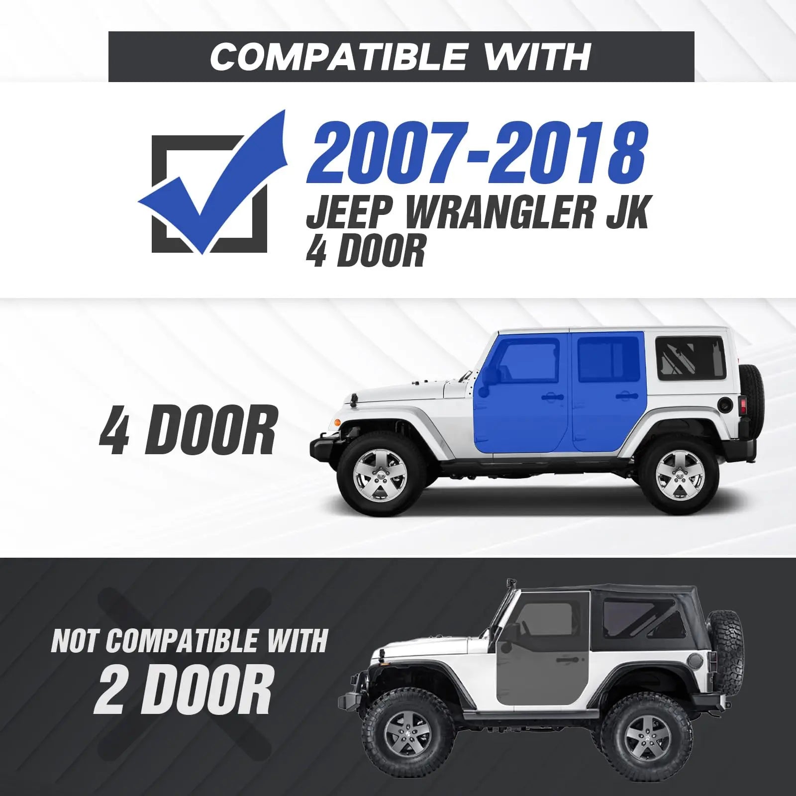 Jeep Wrangler Side Steps 4 Door JK JKU Unlimited Accessories 2007-2018