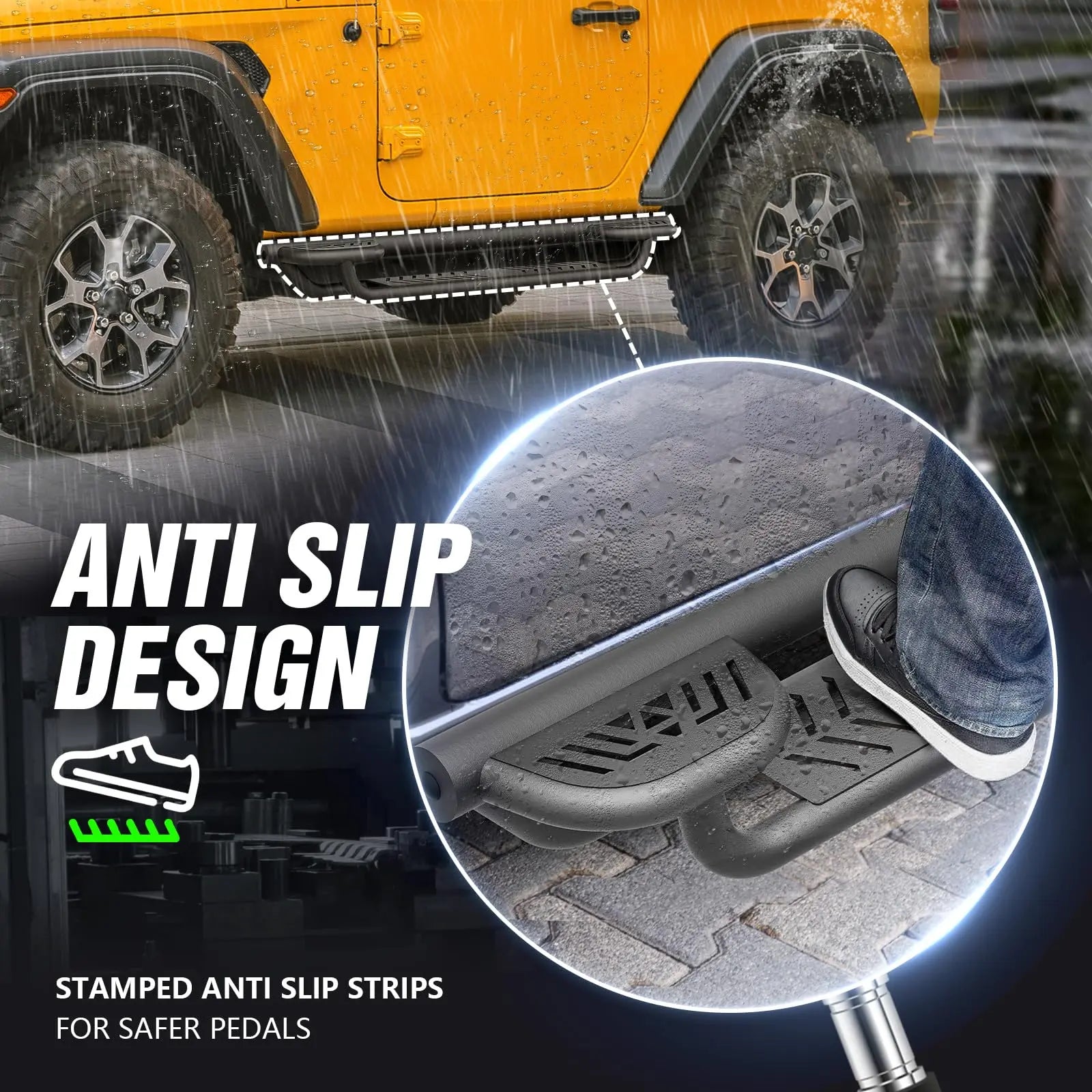 Drop Side Steps Compatible with Jeep Wrangler JL 2 Doors 2018-2026