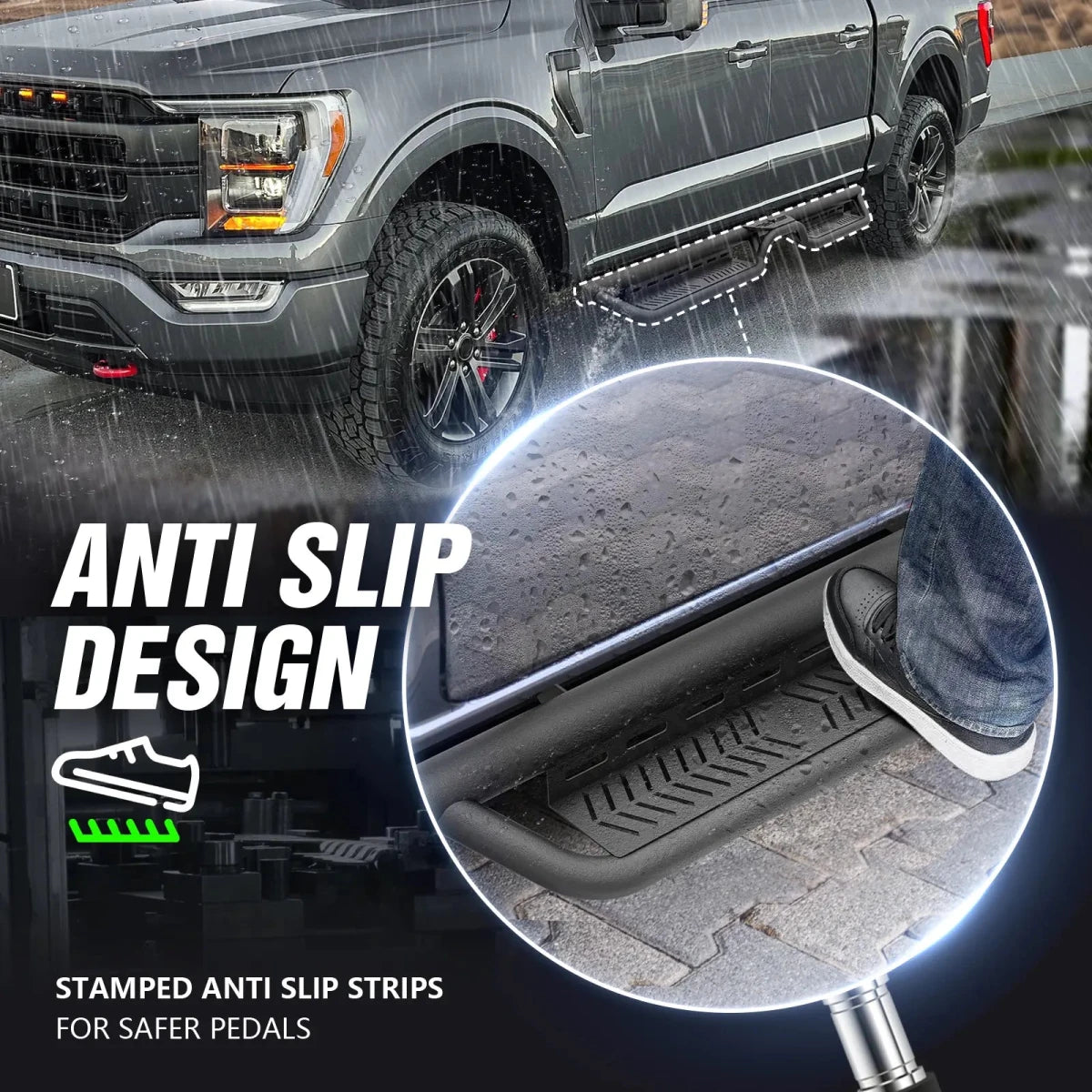 Truck Side Steps Running Boards 2017-2026 Ford F250 F350 Super Duty