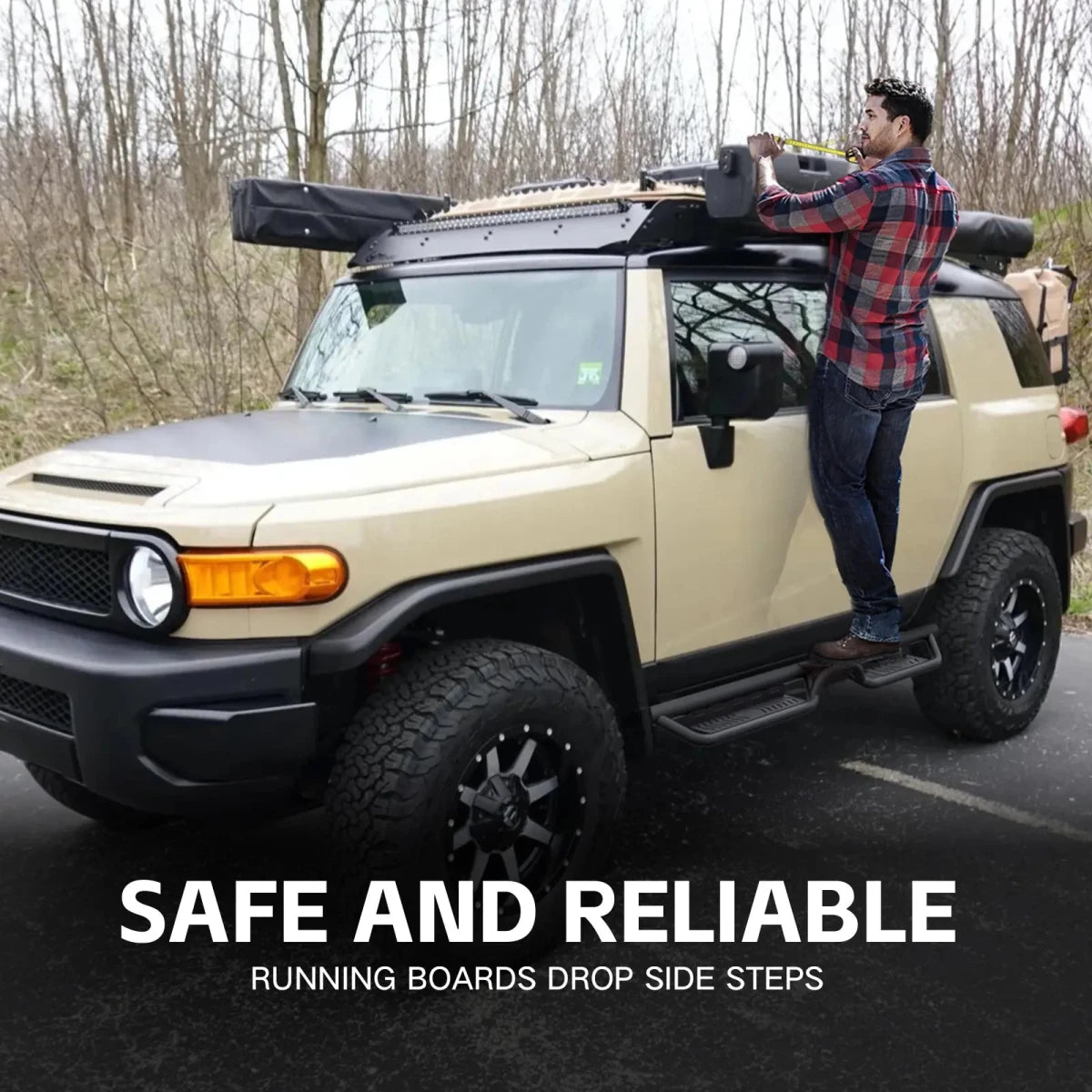 FJ Cruiser Running Boards Side Steps Compatible with 2007-2014