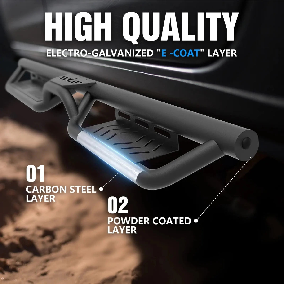 FJ Cruiser Running Boards Side Steps Compatible with 2007-2014