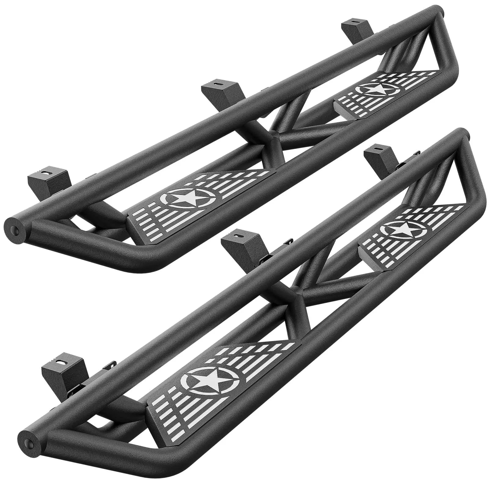 Drop Down Running Boards Side Steps Compatible with 2018-2025 Jeep Wrangler JL JLU Unlimited 4 Doors| Yzona
