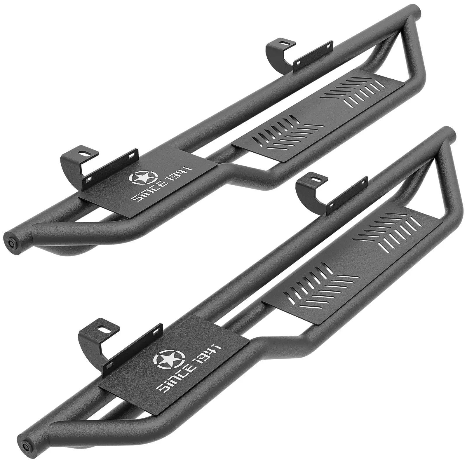 Single Cab Running Boards Side Steps Compatible with 2007-2018 Jeep Wrangler JK JKU Unlimited 2 Doors| Yzona