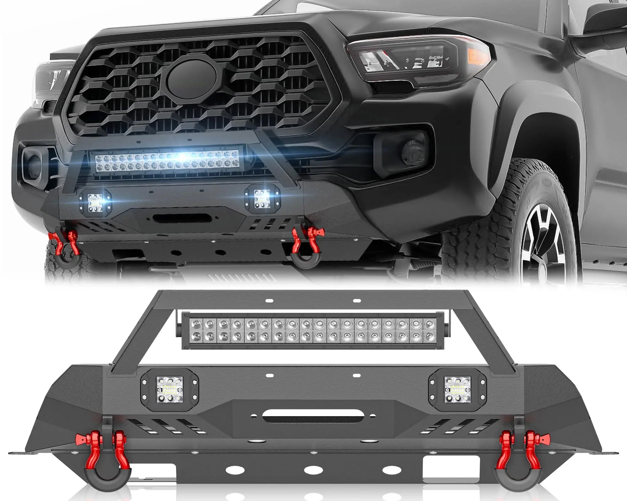 for Tacoma 3rd Gen Stubby Front Bumper Compatible with 2016-2023 Toyota Tacoma | Yzona