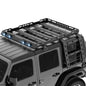 Roof Rack Cargo Basket with 4PCS LED Light Bar Compatible for 1997-2006 Jeep Wrangler TJ 2 Doors Hardtop | Yzona