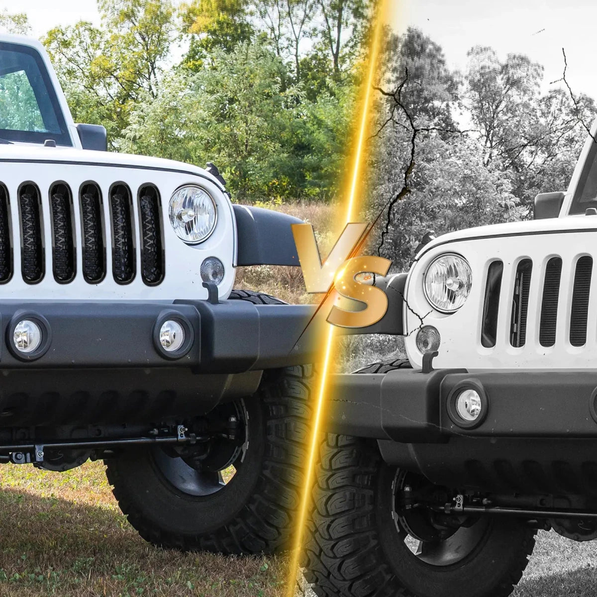 7pcs Grille Mesh Inserts for 2007-2018 Jeep Wrangler JK JKU Accessories