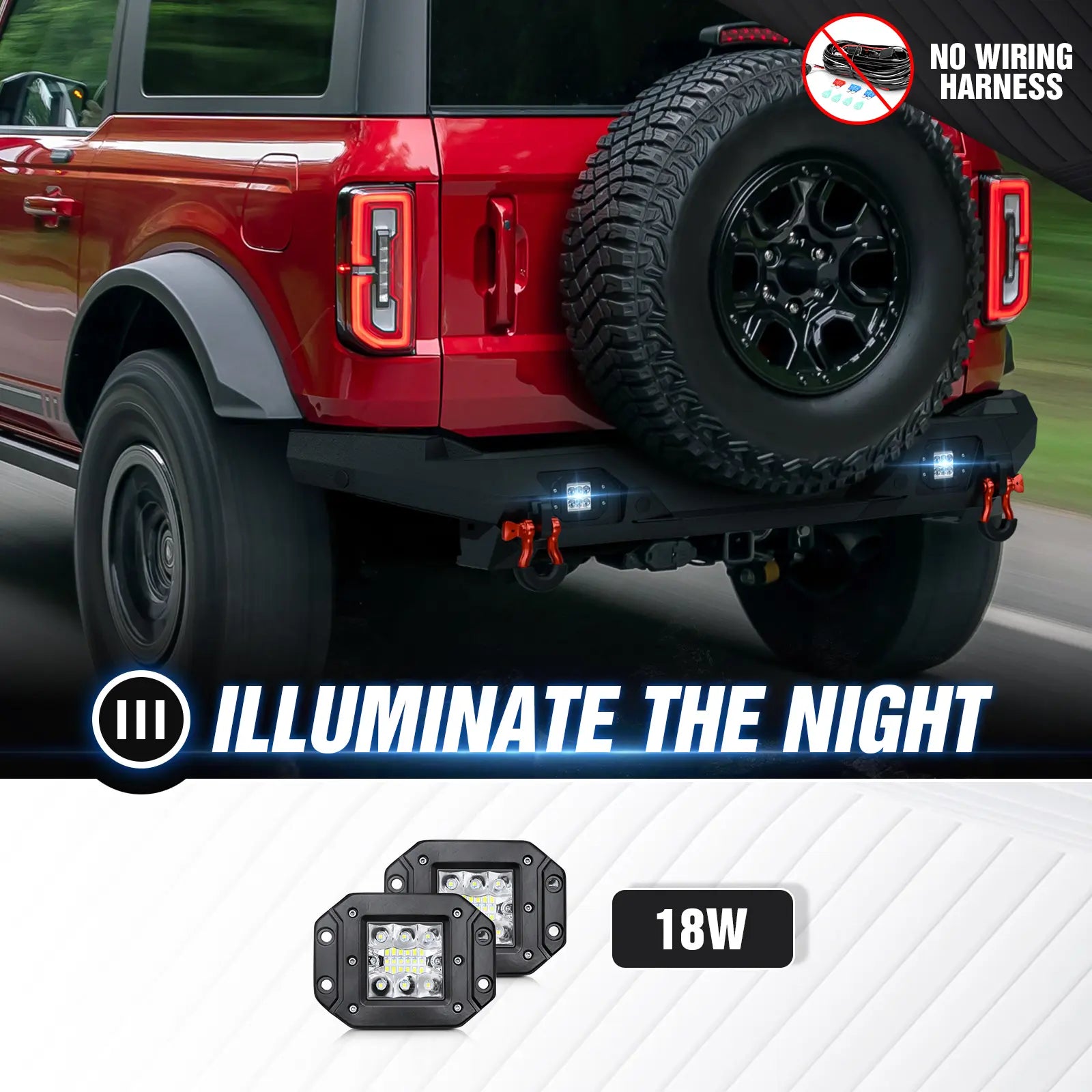 Aftermarket Rear Bumpers Compatible with 2021-2025 Ford Bronco