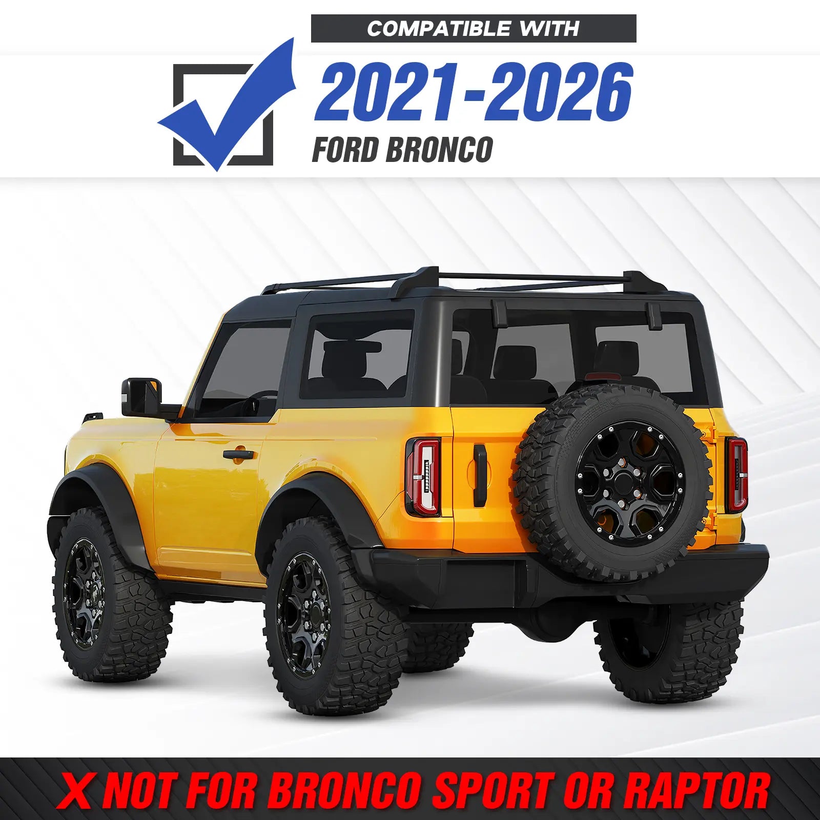 Aftermarket Rear Bumpers Compatible with 2021-2025 Ford Bronco