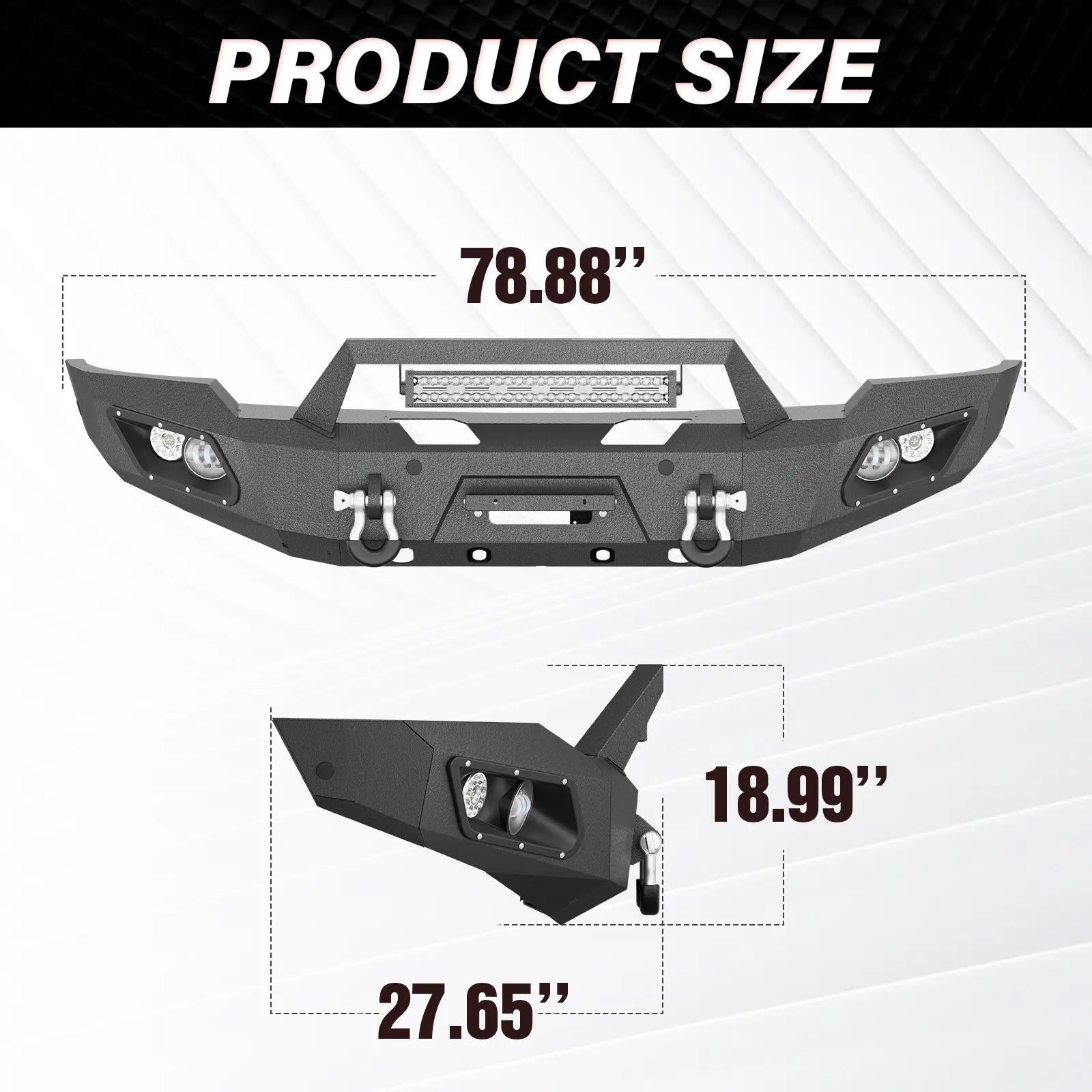 Ram 1500 Full Width Front Bumper Compatible with 2006 2007 2008