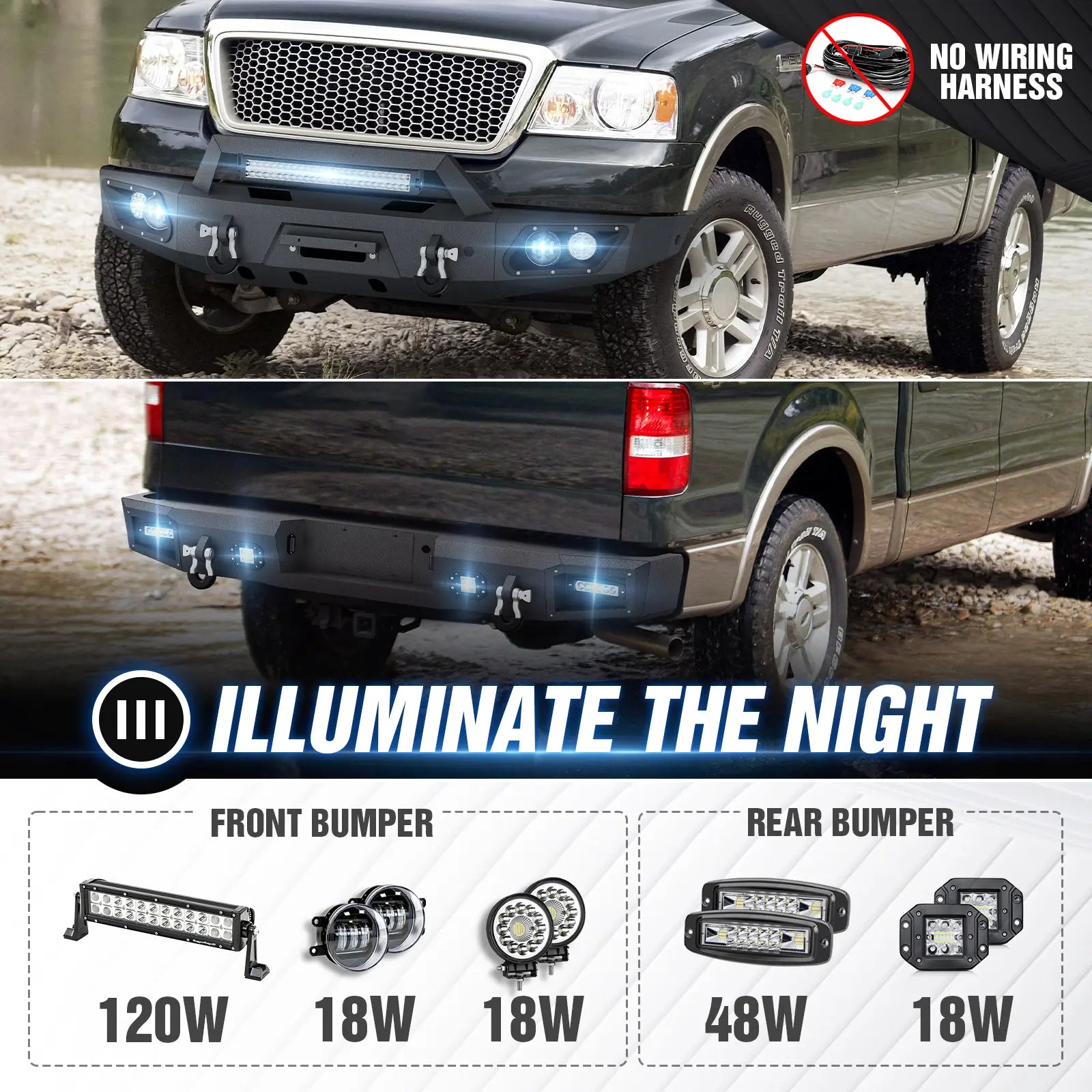 Heavy Duty Bumpers for Ford F150​ 2004 2005 2006