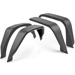 Yzona Steel Front & Rear Fender Flares Compatible with 2018-2025 Jeep Wrangler JL JLU Unlimited 2/4 Doors