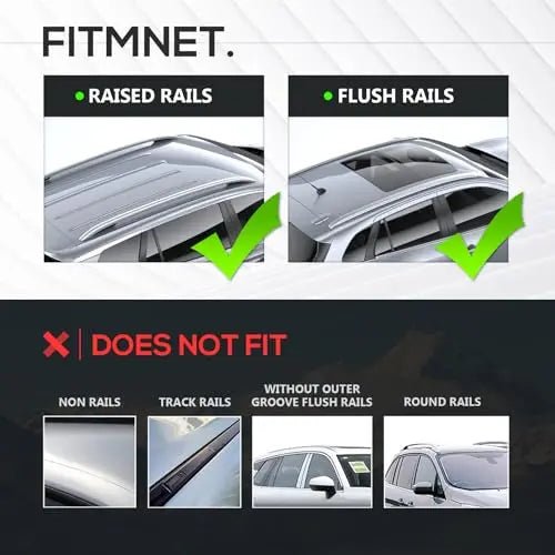 53 Heavy Duty 300 LBS Universal Roof Rack Cross Bars