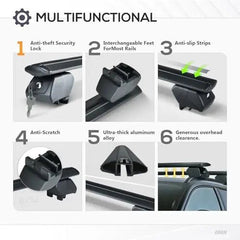 53 Heavy Duty 300 LBS Universal Roof Rack Cross Bars