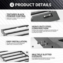 Roof Basket Cargo Carrier Compatible with 2005-2023 Tacoma Double Cab/Crew Cab