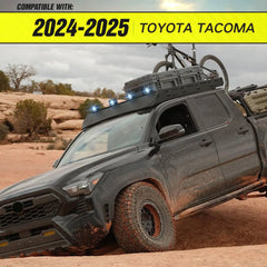Roof Rack Cargo Basket Compatible with 2024-2025 Tacoma Crew Cab/Double Cab 4th Gen - Yzona