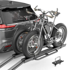 2 EBike Rack up to 5" with Ramp | Foldable & Lockable Bike Racks | 200 LBS