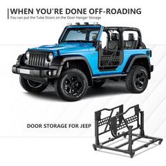 for Jeep JK Half Trail Door Compatible With 2007-2018 Jeep Wrangler JK JKU Unlimited 2 Doors - Yzona