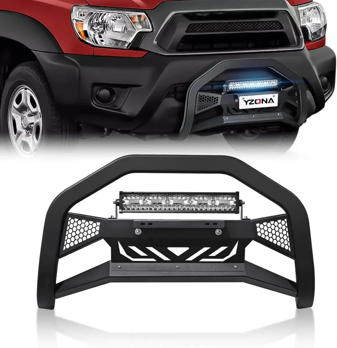 Yzona Bull Bar with Lights for 2005-2023 2rd 3rd Gen Toyota Tacoma